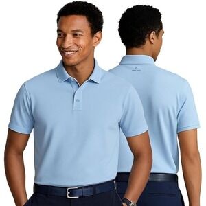 Cole Haan Ashland Golf Polo Shirt Mens XXL Nantucket Breeze Blue Jersey Knit NEW